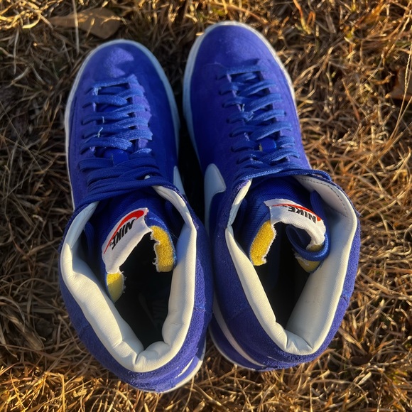 CLEAN Nike size 10.5 Mens Blazer Mid PRM Racer Blue Shoes - Picture 5 of 10